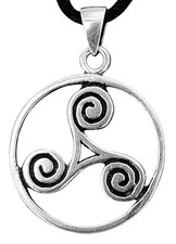 Triskele 925 Silber Anhänger Kette Triskelen Ring Dreierspirale Spirale Nr 24