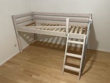 Flexa Kinder - Halb-Hochbett mit Leiter und Montagematerial 200cm x 90cm