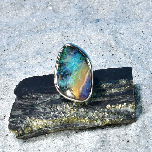 Boulder opal ring 925er - ring,,