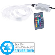 Lunartec Sternenhimmel Dusche: Glasfaser-RGB-LED-Sternenhimmel Versandrückläufer