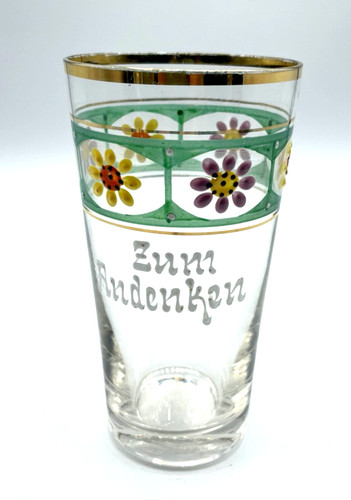 Antik glas handbemalt - antik,