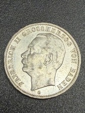 3 Mark Friedrich II Großherzog Von Baden Vz +  Nur 62 Tausend Rar !