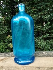 Vintage blau Glas Soda Syphon