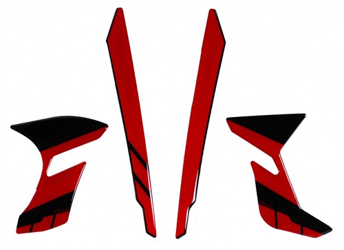 Aufkleber dekor rot silber - aufkleber,