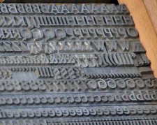 Bleischrift 6mm Bleisatz Buchdruck Handsatz Alphabet Schrift Letter Lettern ABC