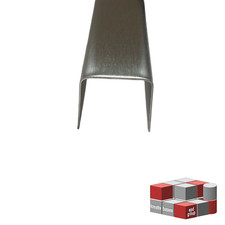 U-Profil Edelstahl geschliffen