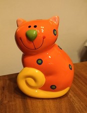 Spardose Katze Orange aus