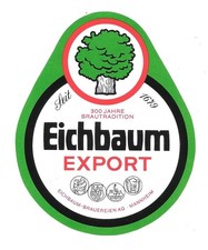 Bieretikett Eichbaum-Brauerei Mannheim (HH)