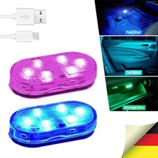2 Magnetisch Auto Innenraum Lichte Leselampe Ambientebeleuchtung Touch Schalter