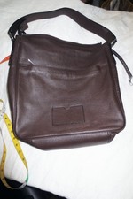 BREE große Schultertasche Leder dick MOKKABRAUN (2.) für DIN A 4 Q + B tauglich