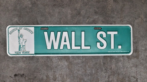 Wall street schild - schild, new