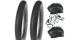 Reifensatz 2x 3,00-19 Riesa für RT125, Straßen - Oldimer Blockprofil für MZ