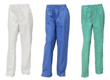 Pflegerhose weiß blau grün
