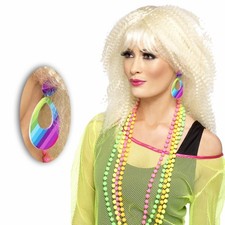 Neon Ohrringe 70er Ohrschmuck Hippie Modeschmuck Damenohrringe Mode Schmuck