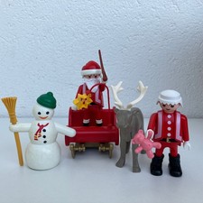 PLAYMOBIL Weihnachtsmann Schneemann Rentier Schlitten Rentierschlitten aus 9496