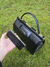 Berma Paris 1950s Crocodile Bag w/ Wallet & Mirror – Vintage Old Money 