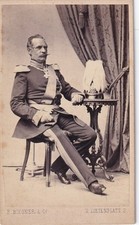 CDV wohl Albrecht v. Roon preussischer Kriegsminister Orden / Pickelhaube 1860er