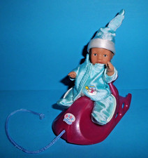 %***Mini Baby Born Puppe, Zapf Creation mit Schlitten und Skikleidung***%