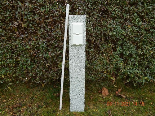Gartensteckdose granit stele - gartensteckdose,