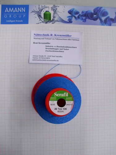 Serafil amann faden blau - faden,