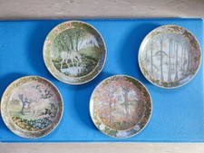 4 Sammelteller - komplette Serie. Wandteller. Einhorn.  Hutschenreuther. Teller.