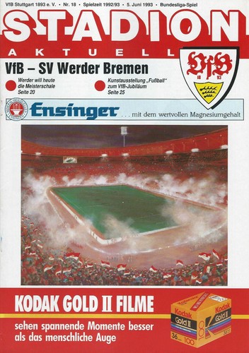 Programm 1992 vfb stuttgart - vfb,