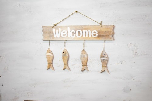 Türschild schild welcome holz - schild,