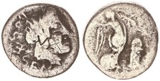 Antike / Römische Republik Quinar Silber 87 v.Chr L. Rubrius Dossenus sc  131054