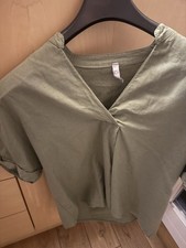 Neu Bluse Damen Italy Tunika Longbluse Fischerhemd Leinen Mix 55% Leinen  XL 42