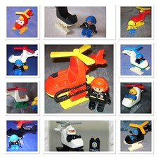 Lego Duplo  Polizei Rettungs Feuerwehr Hubschrauber Helicopter Propeller Rotor