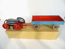 GESCHA Patent-Traktor 71-2 mit Anhänger in OVP - US-Zone Germany, funktioniert