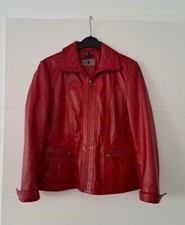 Damen Gr. 36 Echte Lederjacke rot gebraucht