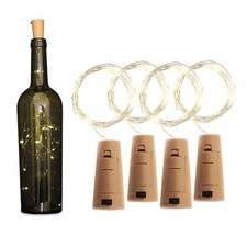 4er Set LED Flaschen Korken