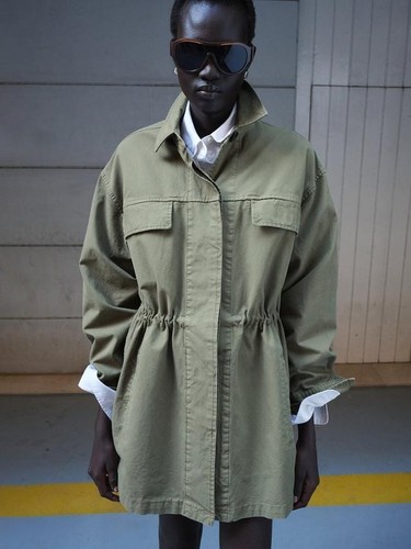 Mangostructured parka jacke - mangostructured,
