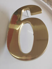 HOCHWERTIGE Hausnummer 6 oder 9 Zahl  in Kupferblech poliert