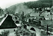 2243-Ansichtskarte Weißeritztalbahn Freital-Hainsberg-Kipsdorf Schmiedeberg DDR