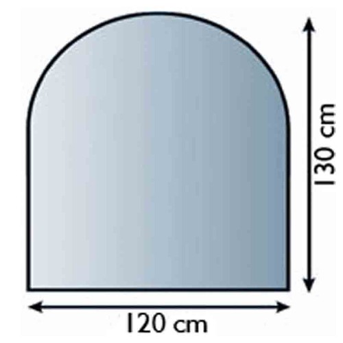 Glasbodenplatte halbrund - glasbodenplatte, 8