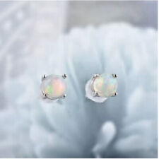 Neue Zarte Edle Opal Stein Ohrstecker 925 Silber Ohrringe Opal Geschenk