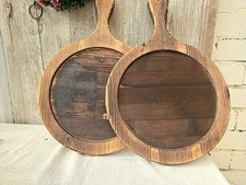 2x Pizzabrett HOLZ gebraucht Käseplatte Servierbrett  Pizzateller  Flammkuchen