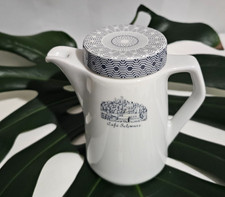 Schönwald Milchkännchen mit Deckel Weiß Blau * Kaffee Schwarz * Porzellan Kanne