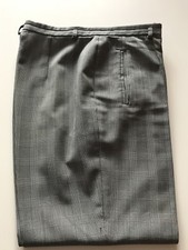 HIRSCH STOFFHOSE HOSE GR.42 in SCHWARZ WEIß KARTIERTMIT HAHNENTRITT MUSTER