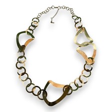 Statement Kette Goldfarben Große Glieder Modeschmuck Vintage Retro Halskette