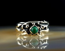 Ring Silber 925 Malachit Sterlingsilber 19,8 mm - zeitlos schön Designer silver