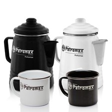 PETROMAX Tee Kaffee Perkolator Becher Kanne Emaille Camping Outdoor Zelten Tasse