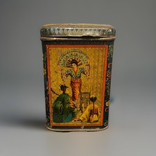 Tee Blech Blechdose  Alt   Reklame Antik um 1900 China Wie Riquet Geisha