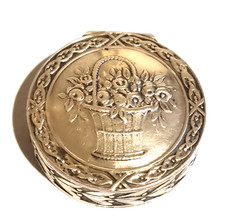 Jugendstil Silber Pillen Tabak