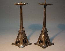 2 Jugendstil Kerzenhalter ~