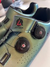 Rennradschuhe ARTVEP UNISEX Größe 41 in grün-metallic 3 x getragen mit SPD-SL 