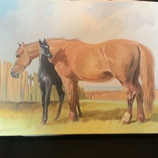 Gemälde Malerei Pferd Stute