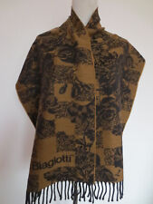 37 x 145 LAURA di Laura Biagiotti Designer Schal braun schwarz reine Wolle  /SC